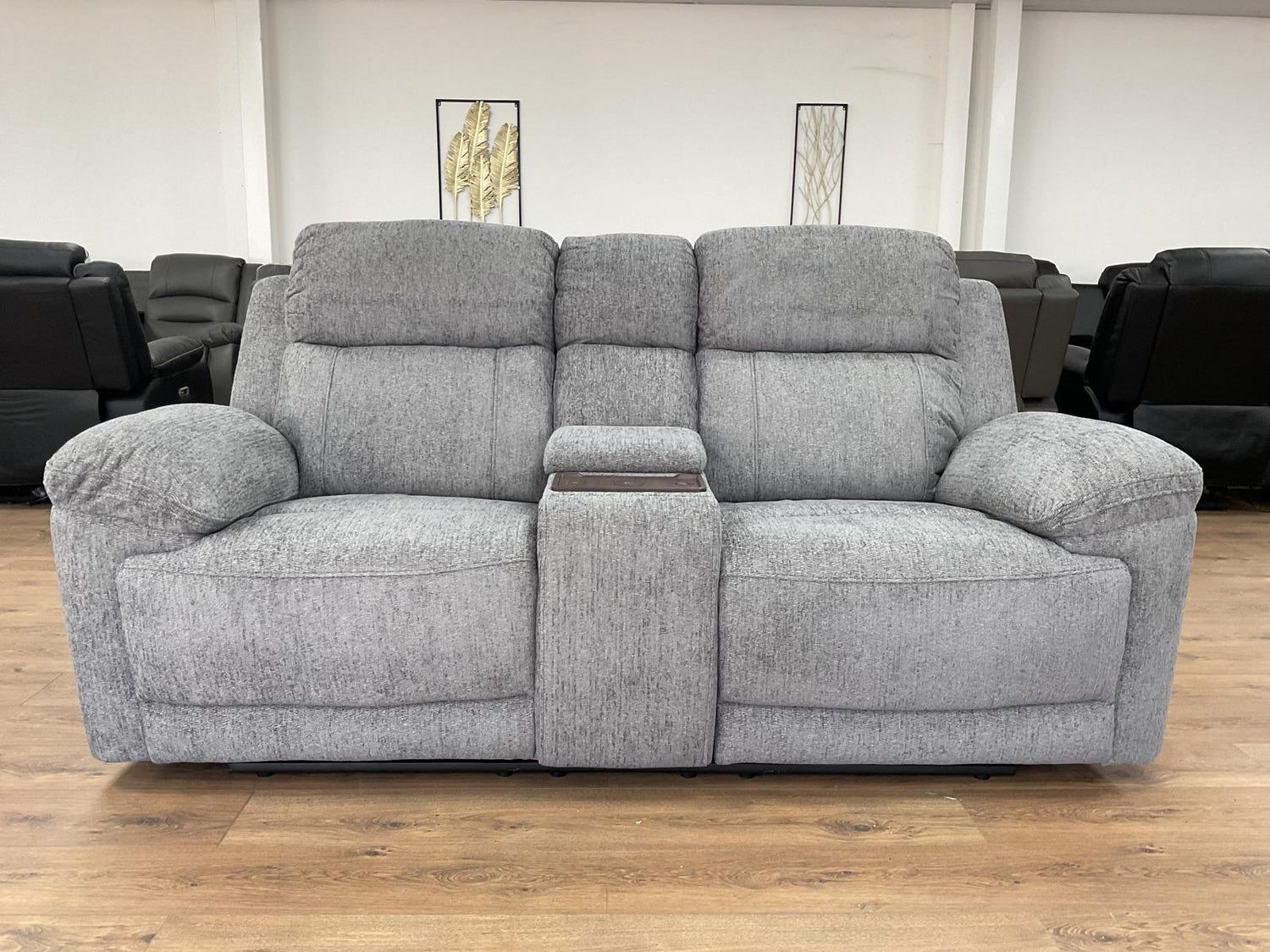 Owen Electric Recliner Grey 2 Seater - Home Furniture Interiors