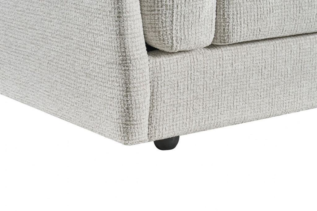 Beige Chenille Fabric 2 Seater Sofa with Chunky Arm Cushions - Home Furniture Interiors