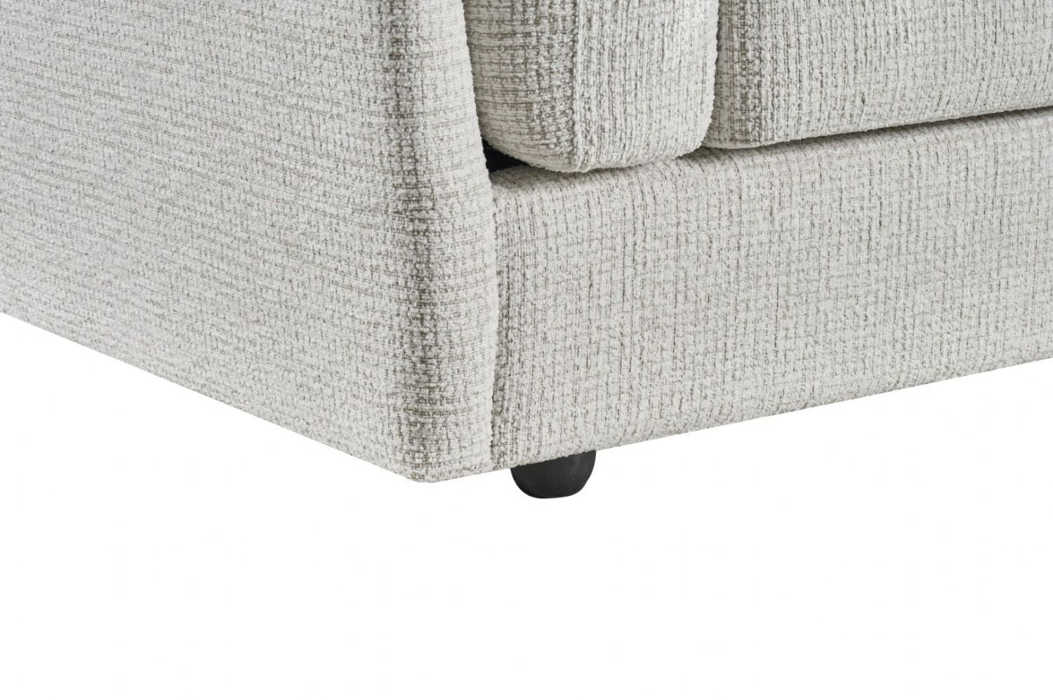 Beige Chenille Fabric 2 Seater Sofa with Chunky Arm Cushions - Home Furniture Interiors