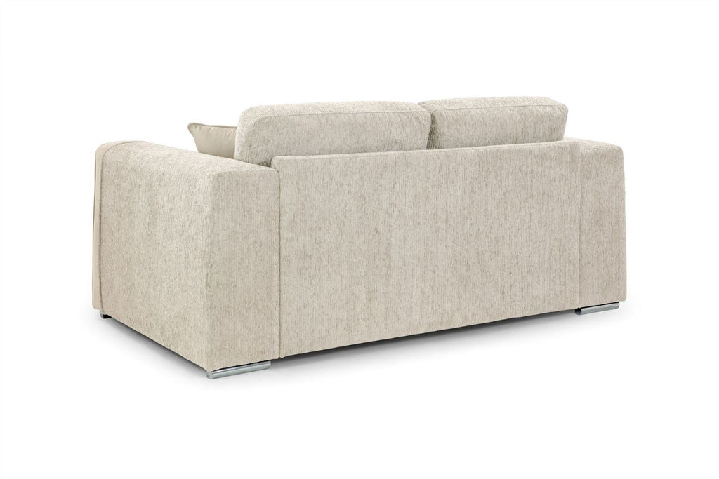 Beige Chenille Fabric 2 Seater Sofa Standard Back - Home Furniture Interiors