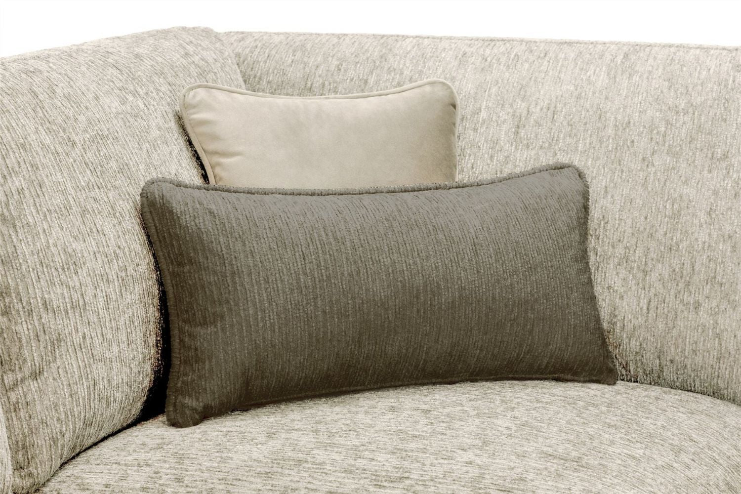 Beige Chenille Fabric 2 Seater Sofa Standard Back - Home Furniture Interiors