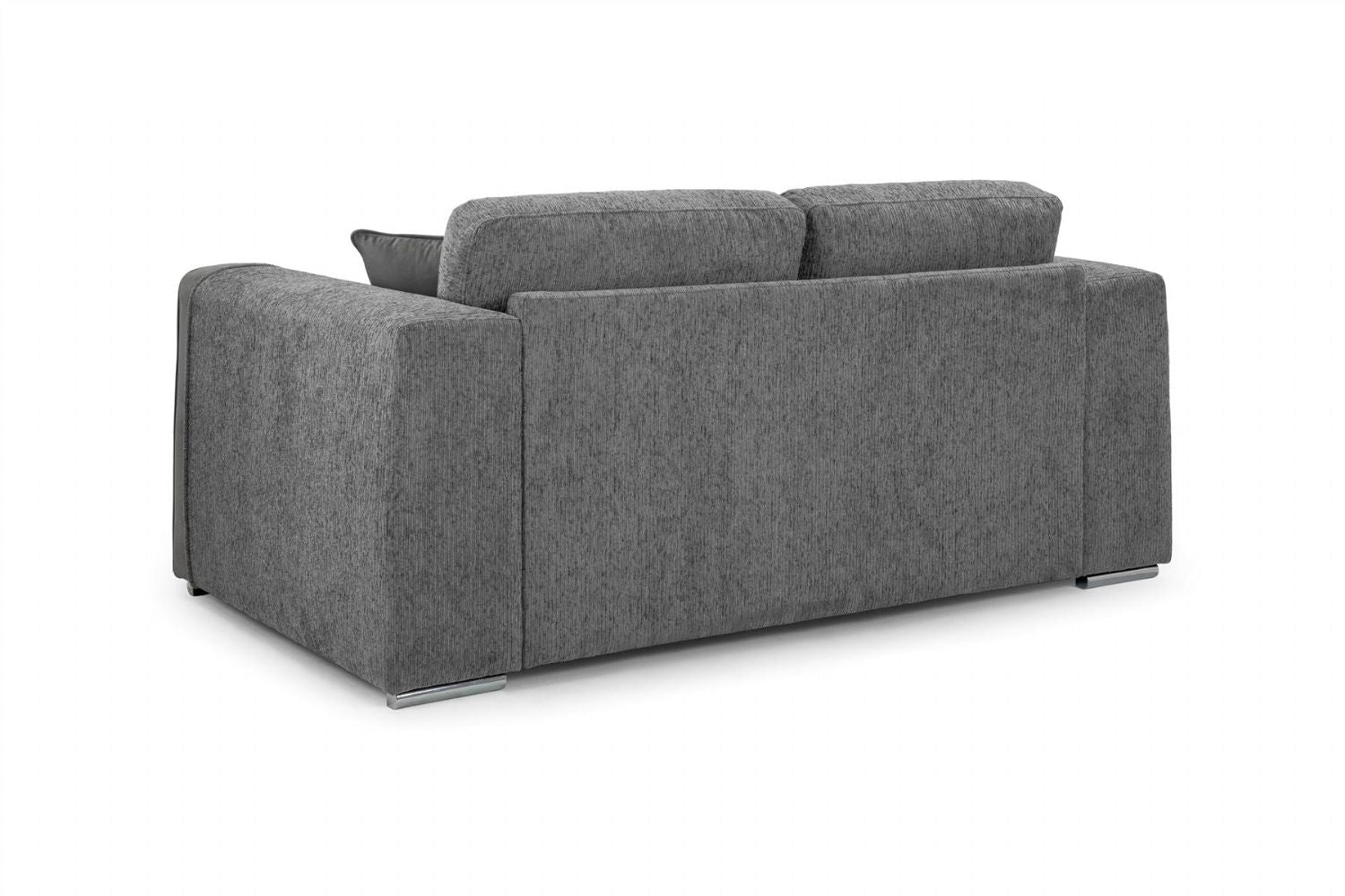 Grey Chenille Fabric Upholstered 2 Seater Sofa - Home Furniture Interiors
