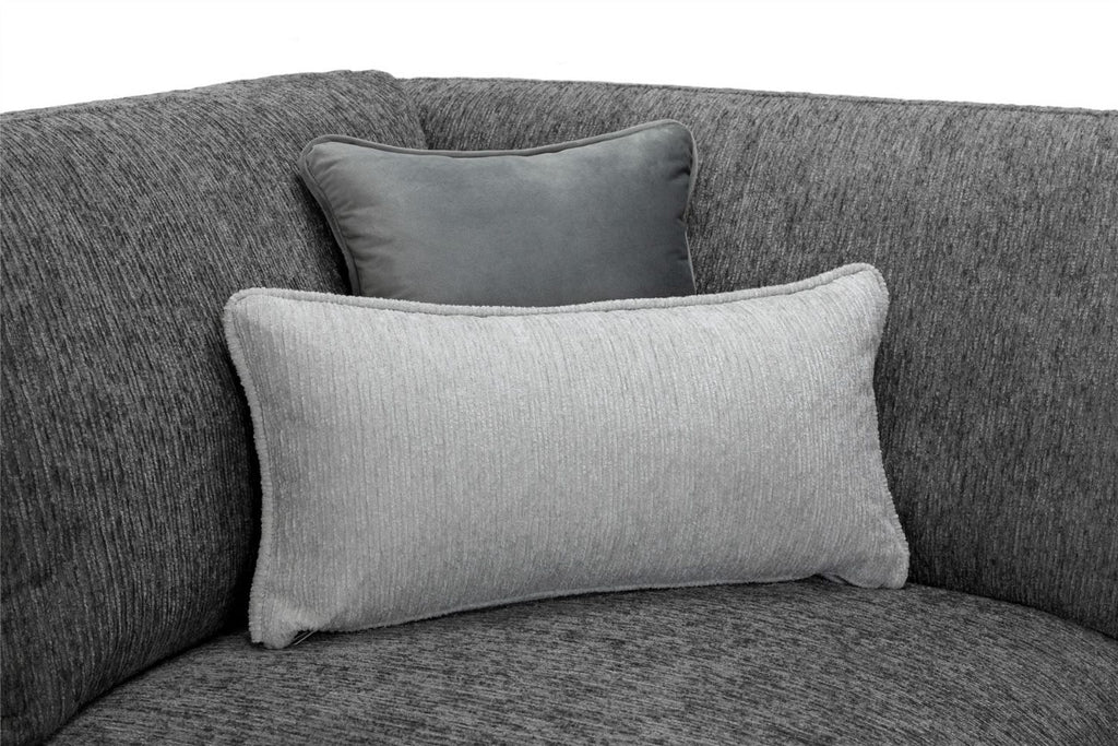 Grey Chenille Fabric Upholstered 2 Seater Sofa - Home Furniture Interiors
