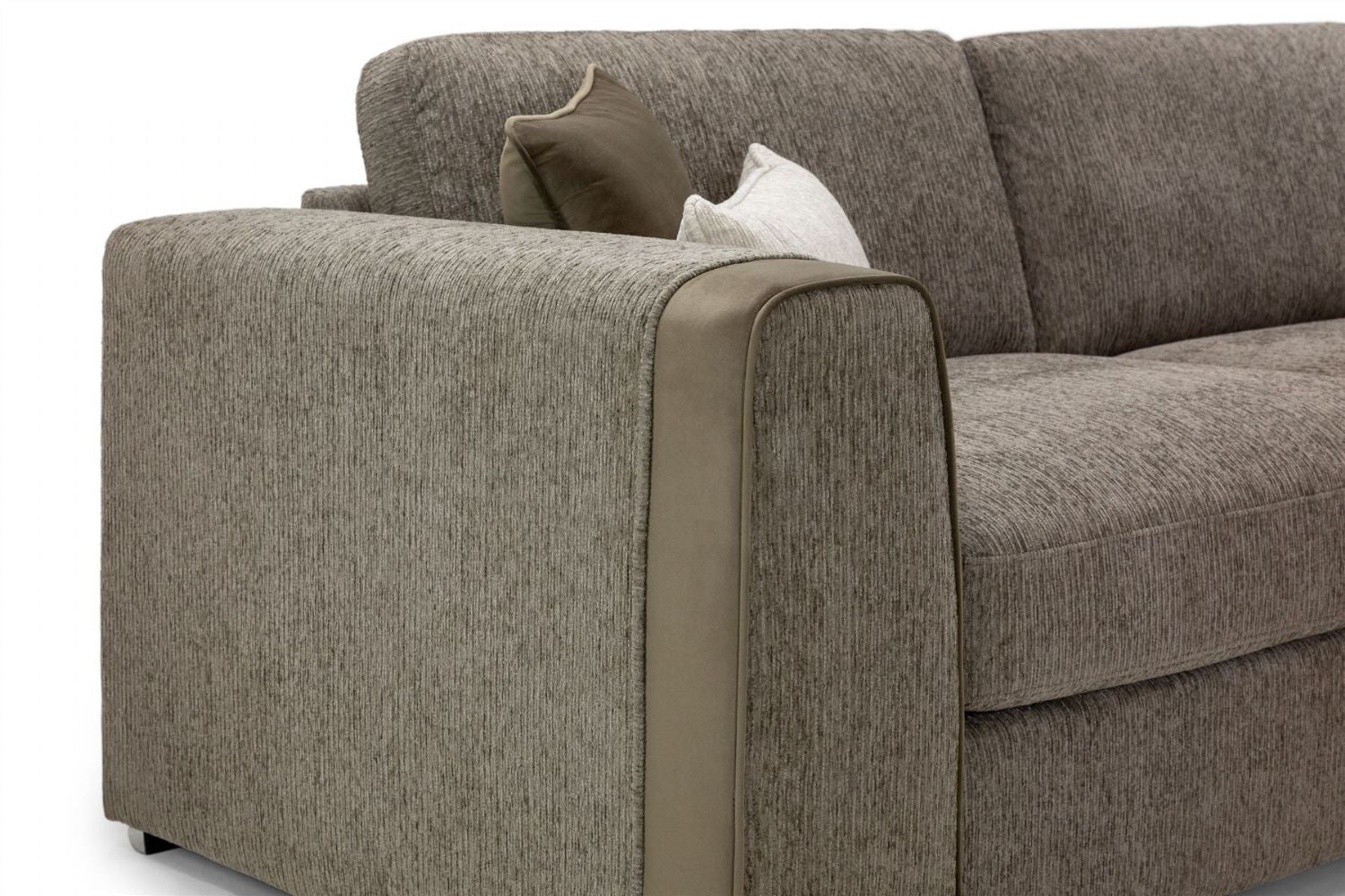 Mocha Chenille Fabric Standard Back 2 Seater Sofa - Home Furniture Interiors