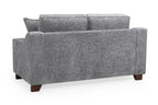Slate Grey Fabric 2 Seater Sofa Walnut Wooden Feet - Home Furniture Interiors