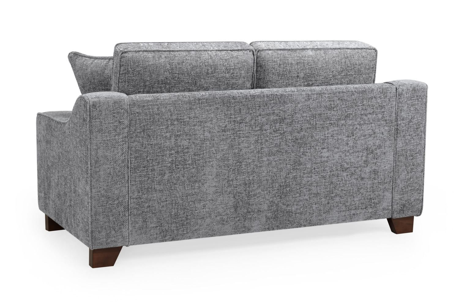 Slate Grey Fabric 2 Seater Sofa Walnut Wooden Feet - Home Furniture Interiors