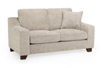 Stone Fabric 2 Seater Sofa Standard Back Dark Wooden Feet - Home Furniture Interiors