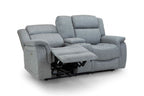Grey Fabric 2 Seater Electric Recliner Sofa Pillow Top Arm - Home Furniture Interiors