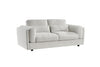Beige Chenille Fabric 3 Seater Sofa with Chunky Arm Cushions - Home Furniture Interiors