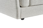 Beige Chenille Fabric 3 Seater Sofa with Chunky Arm Cushions - Home Furniture Interiors