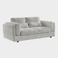 Grey Textured Fabric 3 Seater Sofa Laid Back Design - Home Furniture Interiors