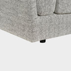 Grey Textured Fabric 3 Seater Sofa Laid Back Design - Home Furniture Interiors