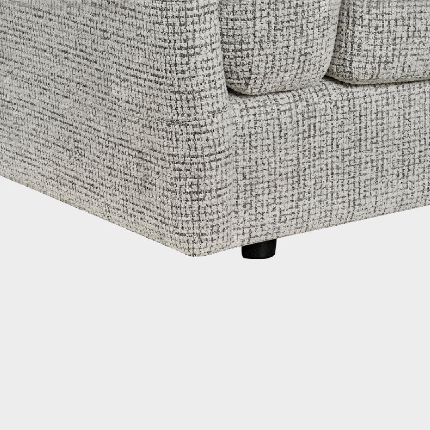 Grey Textured Fabric 3 Seater Sofa Laid Back Design - Home Furniture Interiors