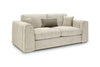 Beige Chenille Fabric Standard Back 3 Seater Sofa - Home Furniture Interiors
