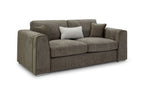 Mocha Chenille Fabric Standard Back 3 Seater Sofa - Home Furniture Interiors