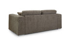 Mocha Chenille Fabric Standard Back 3 Seater Sofa - Home Furniture Interiors