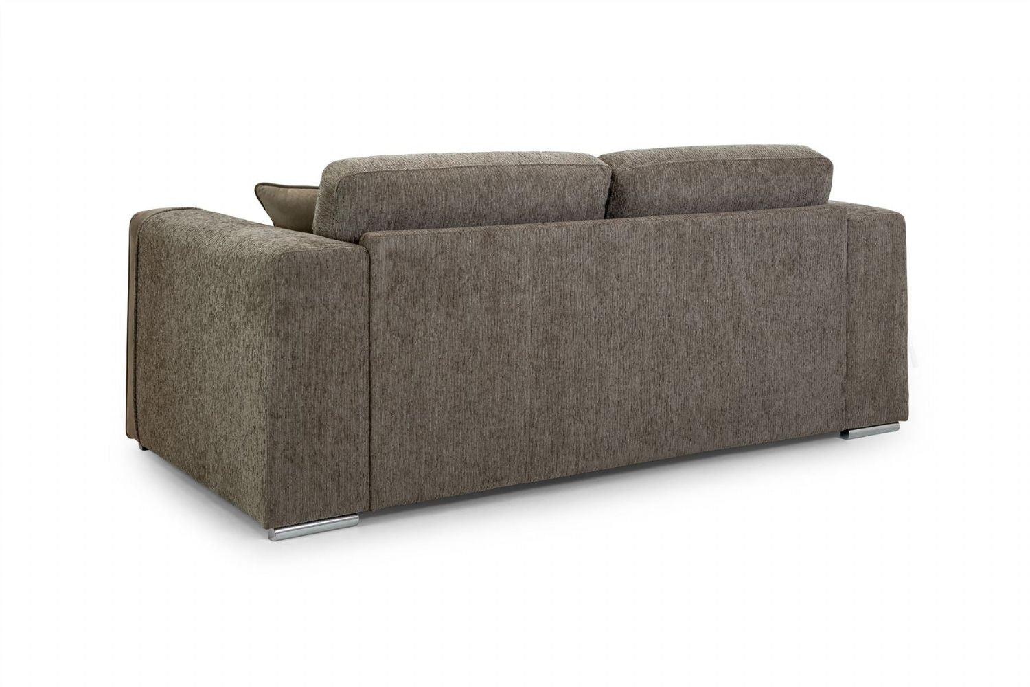 Mocha Chenille Fabric Standard Back 3 Seater Sofa - Home Furniture Interiors