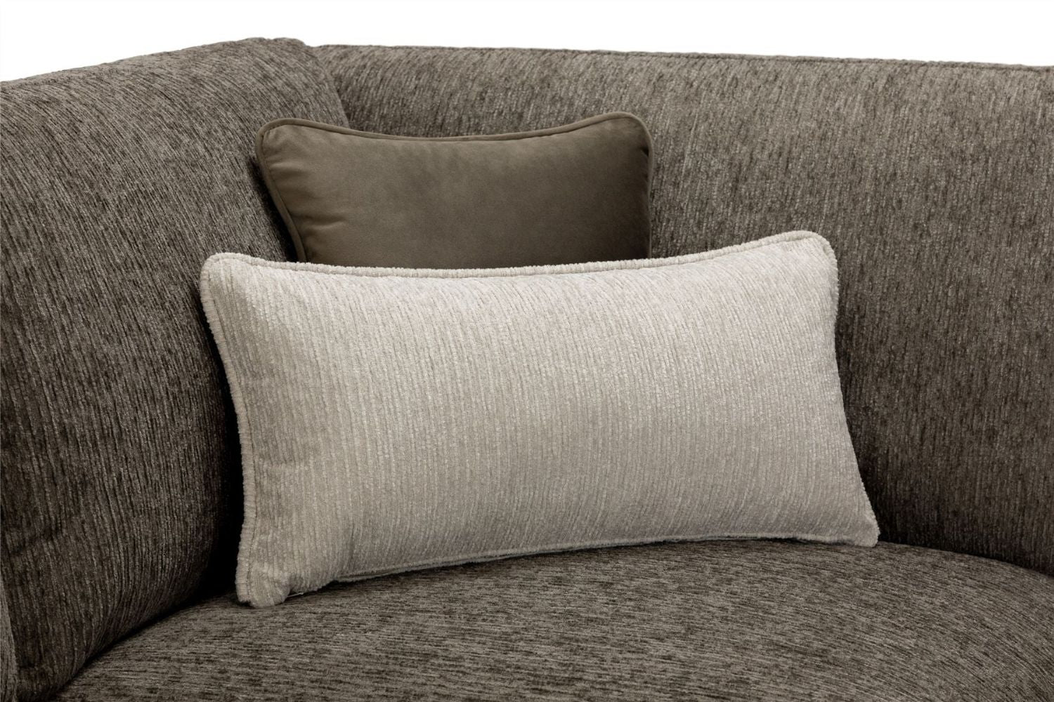 Mocha Chenille Fabric Standard Back 3 Seater Sofa - Home Furniture Interiors