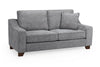 Grey Fabric Standard Back 3 Seater Sofa - Home Furniture Interiors