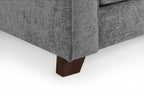 Grey Fabric Standard Back 3 Seater Sofa - Home Furniture Interiors