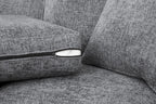 Grey Fabric Standard Back 3 Seater Sofa - Home Furniture Interiors