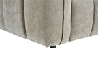 Beige Fabric Channel Tufted Design 3 Seater Sofa - Home Furniture Interiors