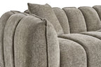 Mocha Fabric Channel Tufted Design 3 Seater Sofa - Home Furniture Interiors