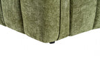 Olive Green Fabric Channel Tufted Design 3 Seater Sofa - Home Furniture Interiors