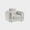 Beige Textured Fabric Armchair Laid Back Design - Home Furniture Interiors