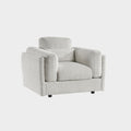 Beige Textured Fabric Armchair Laid Back Design - Home Furniture Interiors