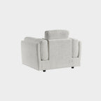 Beige Textured Fabric Armchair Laid Back Design - Home Furniture Interiors