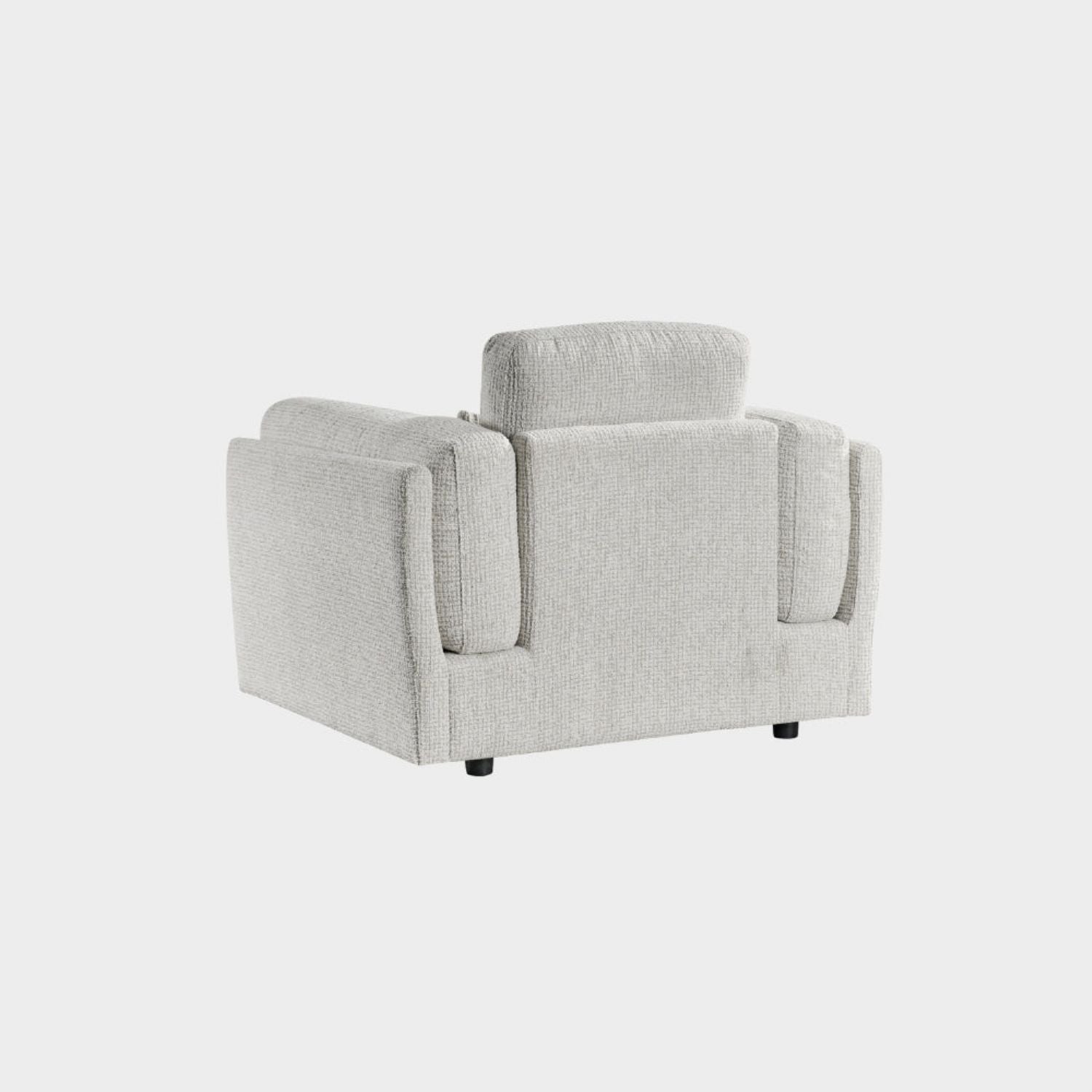 Beige Textured Fabric Armchair Laid Back Design - Home Furniture Interiors