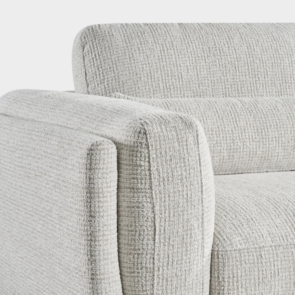 Beige Textured Fabric Armchair Laid Back Design - Home Furniture Interiors