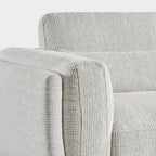 Beige Textured Fabric Armchair Laid Back Design - Home Furniture Interiors