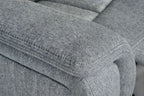 Grey Fabric Electric Recliner Armchair Pillow Top Arms - Home Furniture Interiors