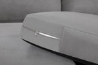Grey Fabric Large Corner Group Sofa Curved Arms - Home Furniture Interiors