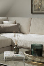 Beige Fabric Large Corner Sofa Group - Home Furniture Interiors