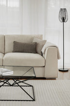 Beige Fabric Large Corner Sofa Group - Home Furniture Interiors