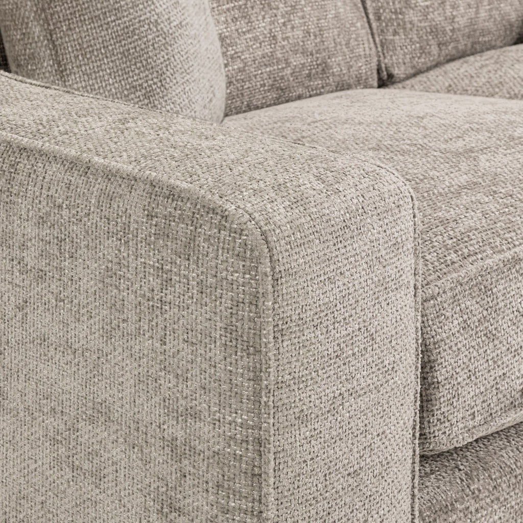Stone Woven Fabric Large Corner Group Sofa - Home Furniture Interiors
