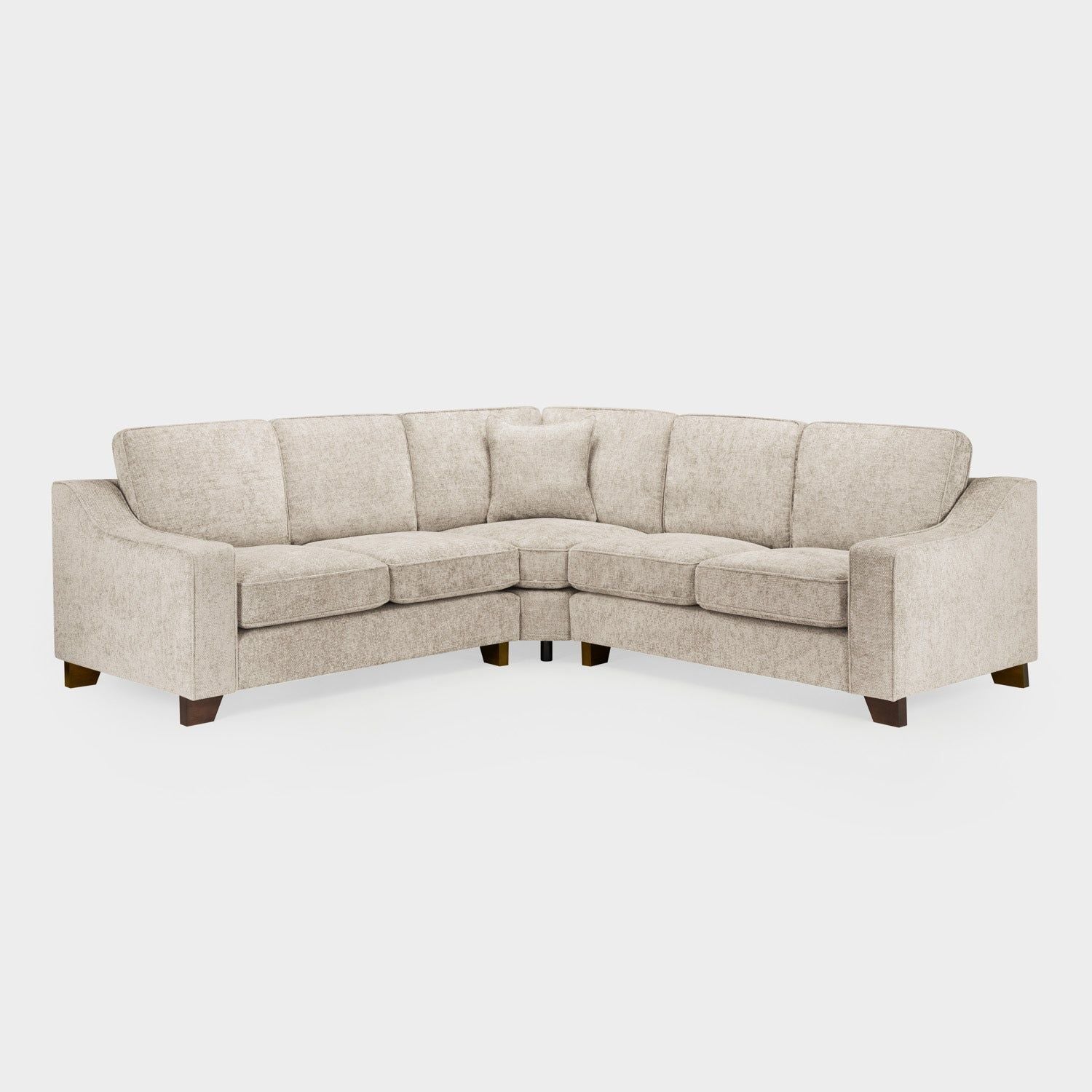 Stone Woven Fabric Large Corner Group Sofa - Home Furniture Interiors