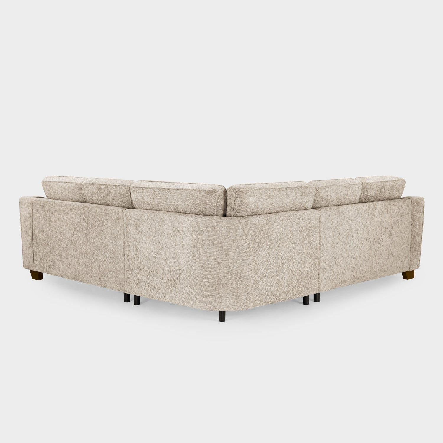 Stone Woven Fabric Large Corner Group Sofa - Home Furniture Interiors