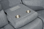 Grey Fabric Large Electric Corner Recliner Sofa - Home Furniture Interiors