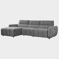 Charcoal Fabric Electric Recliner Corner Sofa Left Hand Facing - Home Furniture Interiors