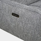 Charcoal Fabric Electric Recliner Corner Sofa Left Hand Facing - Home Furniture Interiors