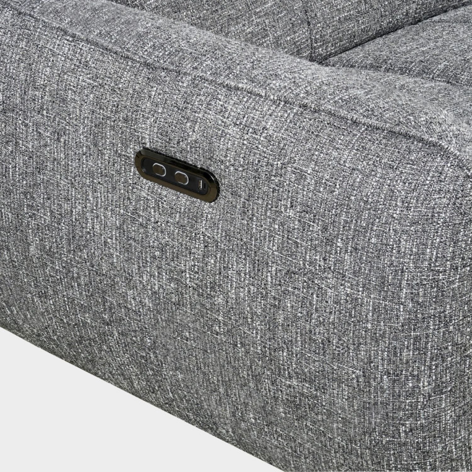 Charcoal Fabric Electric Recliner Corner Sofa Left Hand Facing - Home Furniture Interiors