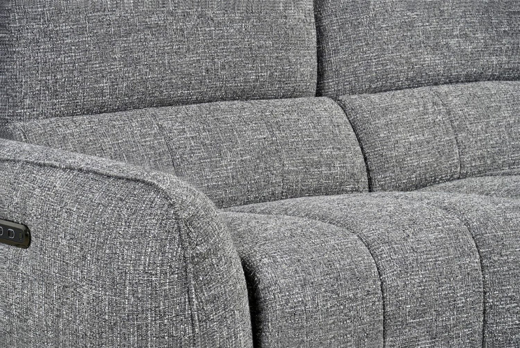 Charcoal Fabric Electric Recliner Corner Sofa RHF - Home Furniture Interiors
