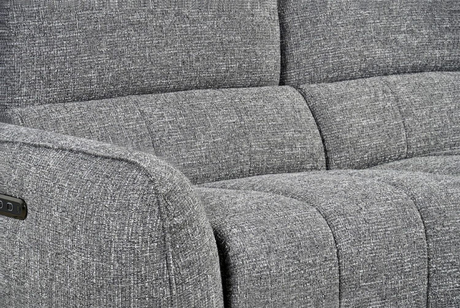 Charcoal Fabric Electric Recliner Corner Sofa RHF - Home Furniture Interiors