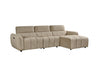 Mocha Fabric Electric Recliner Corner Sofa Right Hand Facing - Home Furniture Interiors
