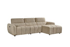 Mocha Fabric Electric Recliner Corner Sofa Right Hand Facing - Home Furniture Interiors