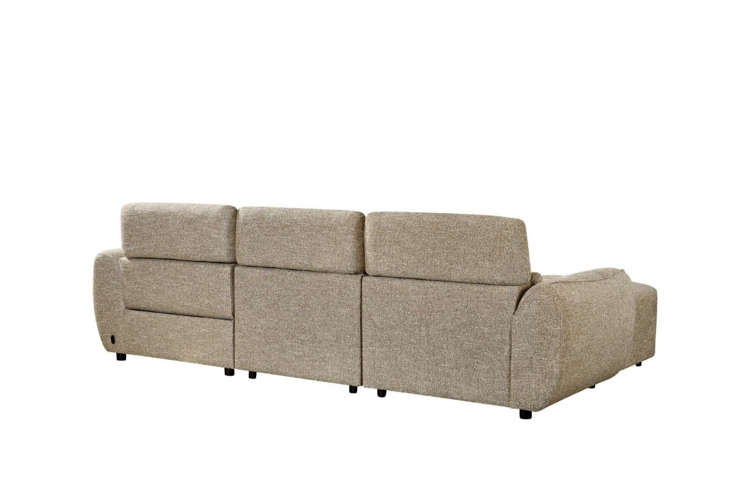 Mocha Fabric Electric Recliner Corner Sofa Right Hand Facing - Home Furniture Interiors